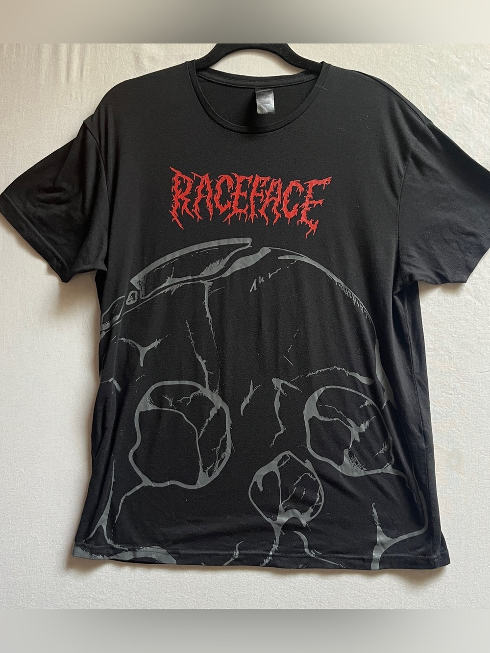 Race Face Mountain Bike Skull Graphic Crewneck T-Shirt M